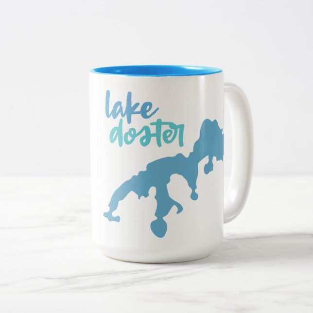 Tasse 2 Couleurs Lac Doster, Plainwell, Michigan (Devant droit)