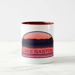 Tasse 2 Couleurs Lac Gaston Caroline du Nord Virginie Red Sunrise