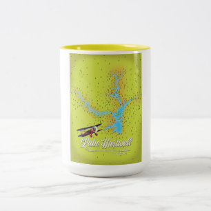 Tasse 2 Couleurs lac Hartwell Géorgie et Caroline du Sud États-Unis