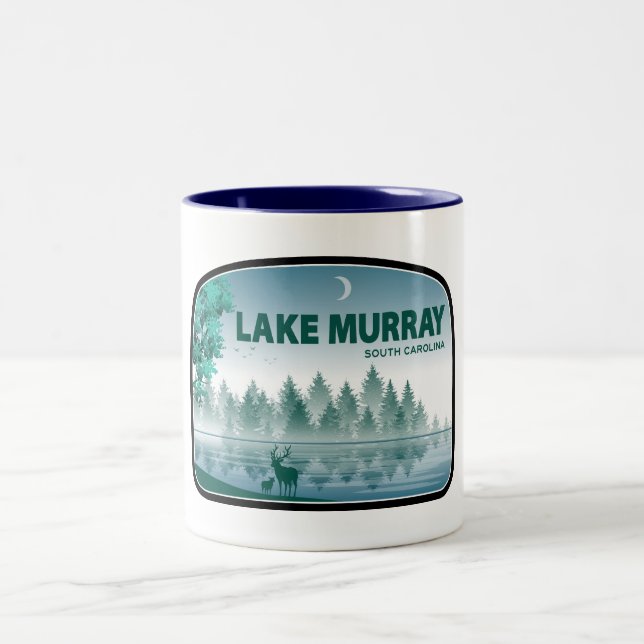 Tasse 2 Couleurs Lac Murray Caroline du Sud Cerf (Centre)