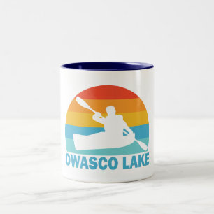 Tasse 2 Couleurs Lac Owasco, New York en kayak