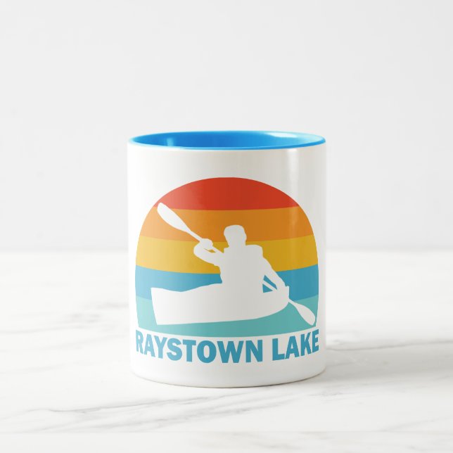 Tasse 2 Couleurs Lac Raystown Pennsylvanie Kayak (Centre)