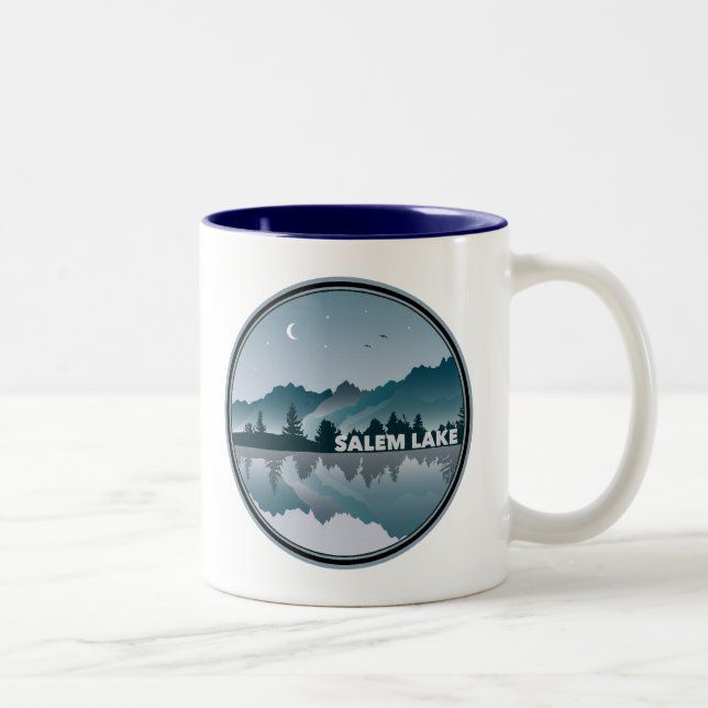 Tasse 2 Couleurs Lac Salem North Carolina Reflection (Droit)