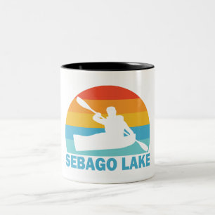 Tasse 2 Couleurs Lac Sebago, kayak dans le Maine