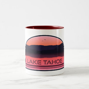 Tasse 2 Couleurs Lac Tahoe Californie Nevada Red Sunrise
