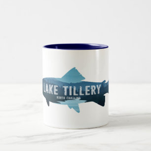 Tasse 2 Couleurs Lac Tillery Poisson de Caroline du Nord