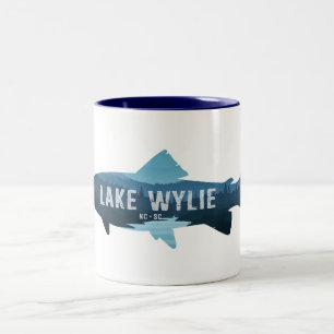 Tasse 2 Couleurs Lac Wylie Caroline du Nord Poisson de Caroline du