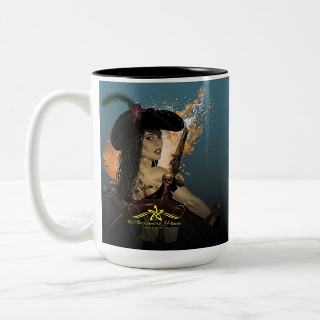Tasse 2 Couleurs Lady Black Corsair (Gauche)