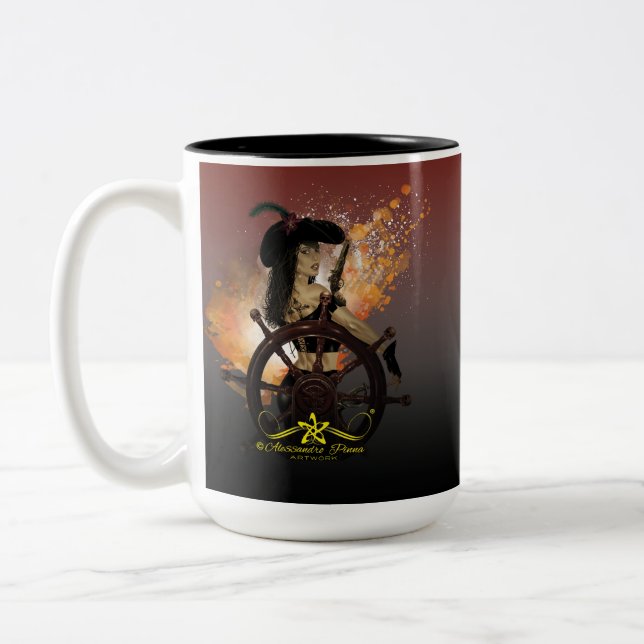 Tasse 2 Couleurs Lady Black Corsair (Gauche)
