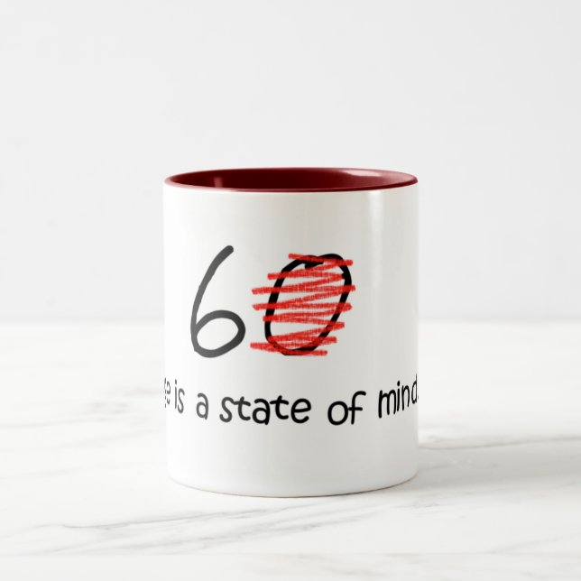 Tasse 2 Couleurs L'âge est un état d'esprit - 60 (Centre)