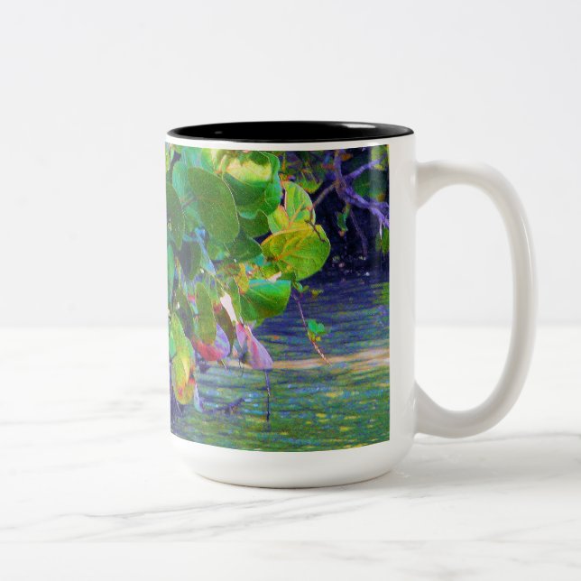 Tasse 2 Couleurs Lagune de mangrove avec raisins de mer (Droit)