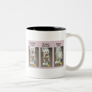 Tasse 2 Couleurs Lahso Apso Mug, Jetez mon jouet