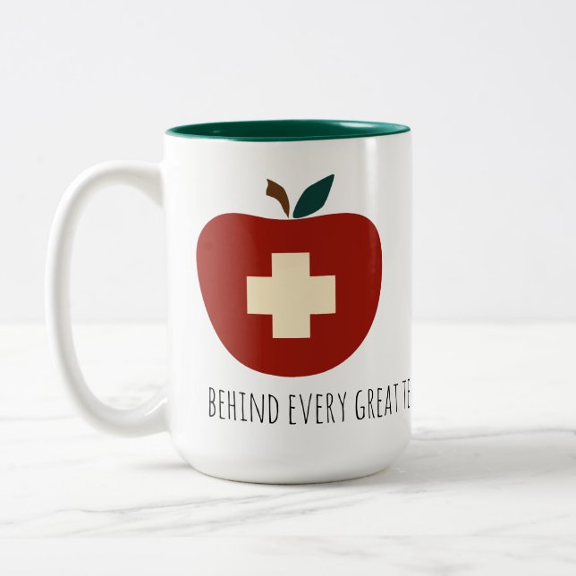 Tasse 2 Couleurs L'aide/tasse auxiliaire du professeur personnalisé (Gauche)
