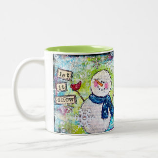 Tasse 2 Couleurs Laisse-le neiger