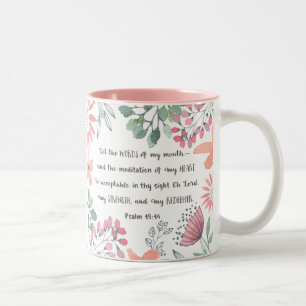 Tasse 2 Couleurs Laisser les mots de ma bouche - Ps 19:14