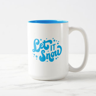 Tasse 2 Couleurs Laisser neiger hiver design