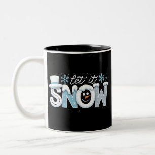 Tasse 2 Couleurs Laissez Tomber Bonhomme de Neige Saison Flocons de