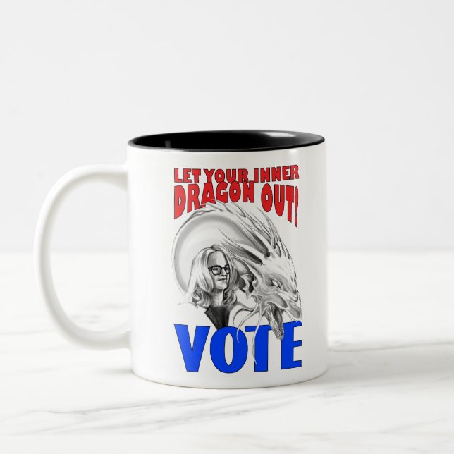 Tasse 2 Couleurs Laissez votre VOTE intérieur de dragon - (Gauche)