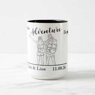 Tasse 2 Couleurs Laissons l'aventure commencer