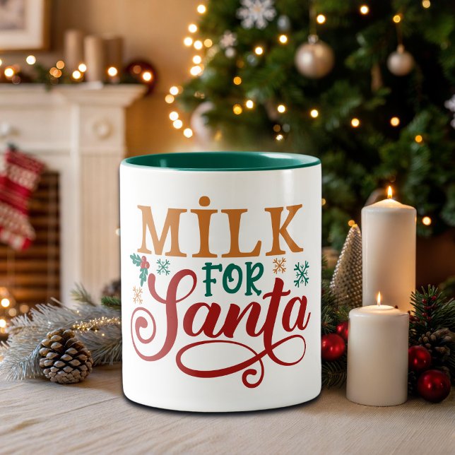 Tasse 2 Couleurs Lait pour le Père Noël (Créateur téléchargé)