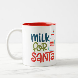 Tasse 2 Couleurs Lait Pour Père Noël