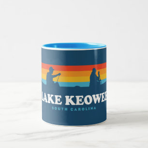 Tasse 2 Couleurs Lake Keowee canoë en Caroline du Sud