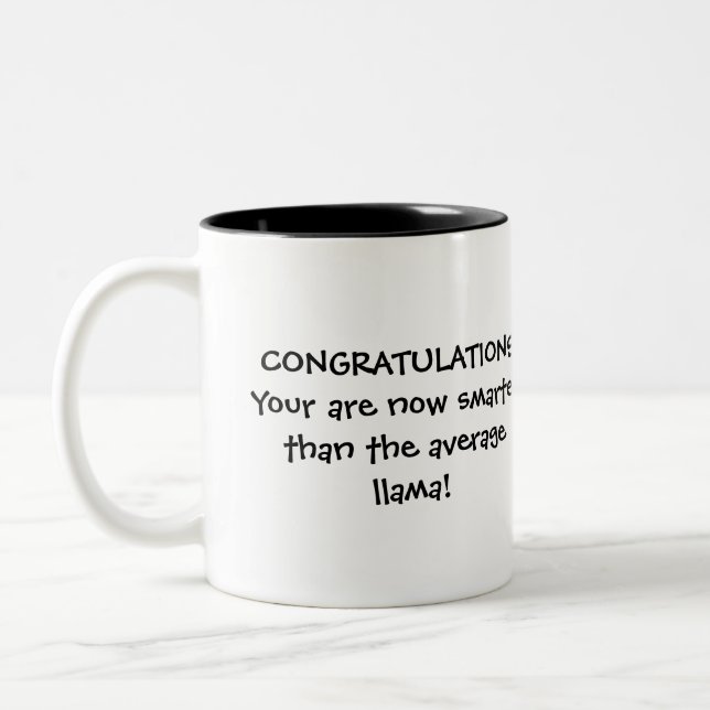 Tasse 2 Couleurs Lama d'obtention du diplôme (Gauche)