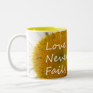 Tasse 2 Couleurs L'amour chrétien ne manque jamais Daisy 1 Corinthi