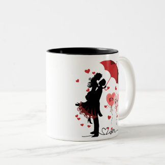 Tasse 2 Couleurs L'amour dans chaque sip - Couples dans une boug