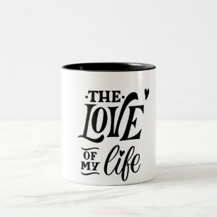 Tasse 2 Couleurs L'Amour de ma vie – Conception de typographie roma