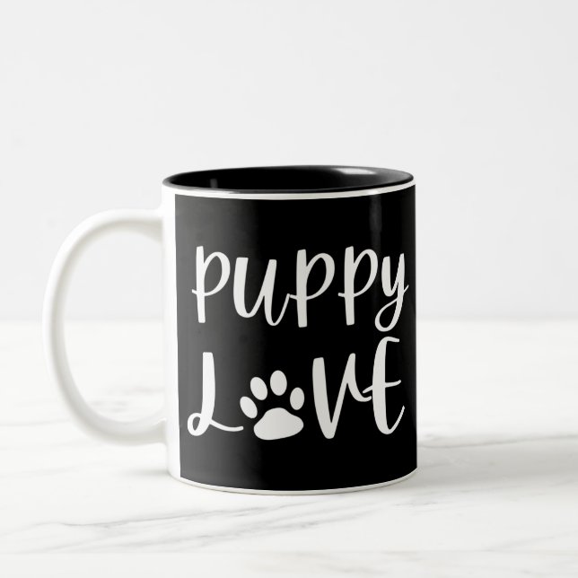 Tasse 2 Couleurs L'amour des chiots (Gauche)