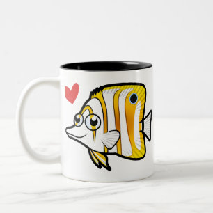 Tasse 2 Couleurs L'amour des poissons papillons