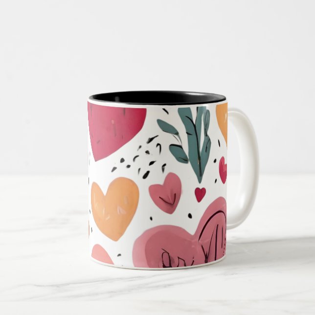 Tasse 2 Couleurs L'amour et l'autonomisation (Devant droit)