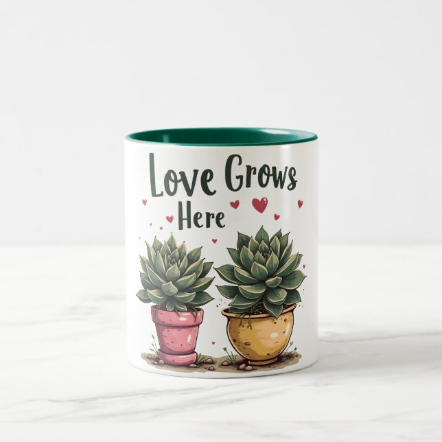 Tasse 2 Couleurs L'amour grandit ici (Centre)