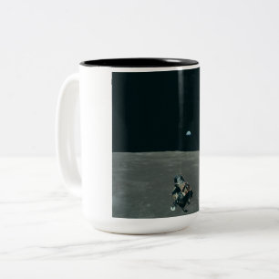Tasse 2 Couleurs Lander lunaire Apollo et lever de terre sur la lun