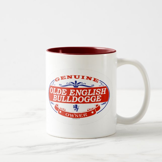 Tasse 2 Couleurs L'anglais d'antan Bulldogge (Droit)