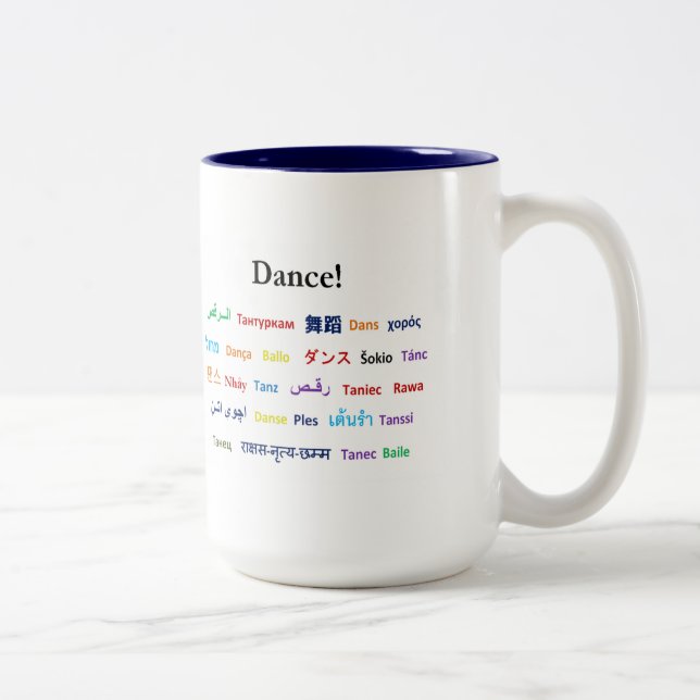 Tasse 2 Couleurs Langue de danse ! (Droit)