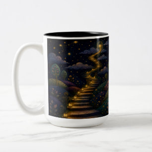 Tasse 2 Couleurs Lanternes Brillantes et Ciel Nocturne Étoilé dans 