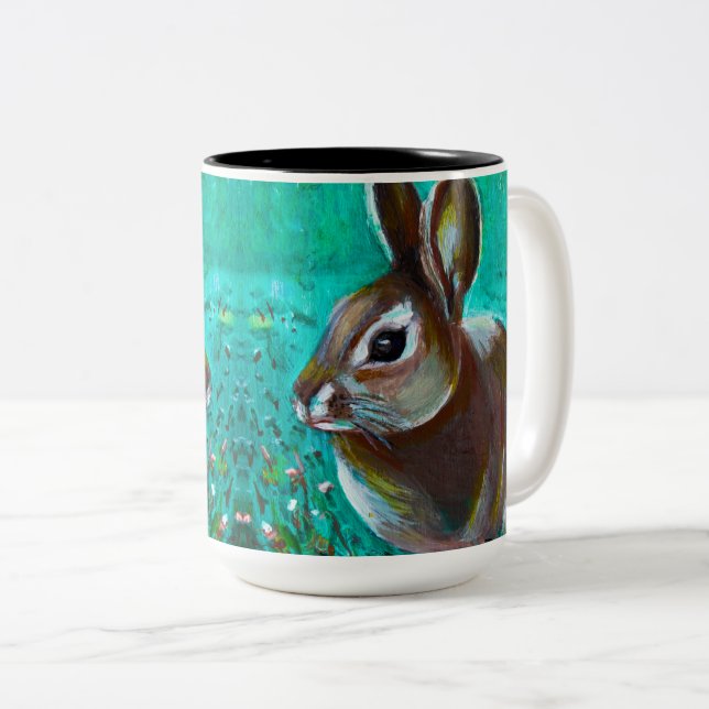 Tasse 2 Couleurs Lapin (Devant droit)