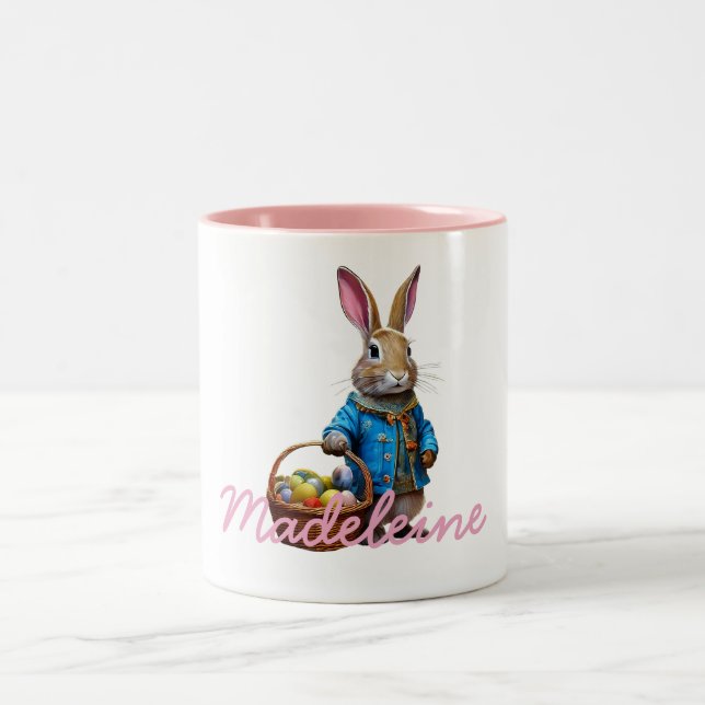 Tasse 2 Couleurs Lapin de Pâques  (Centre)