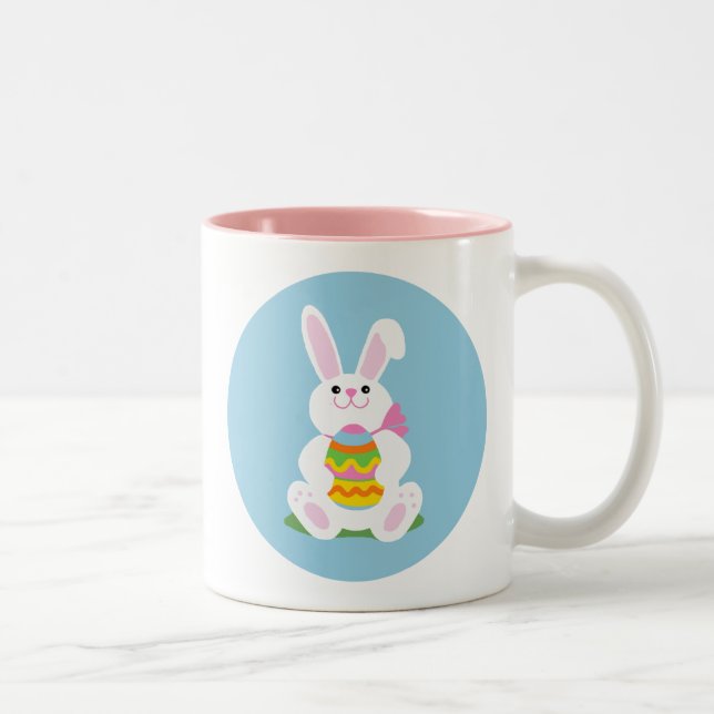Tasse 2 Couleurs Lapin de Pâques (Droit)