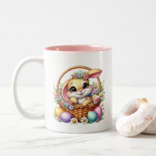 Tasse 2 Couleurs Lapin de Pâques 