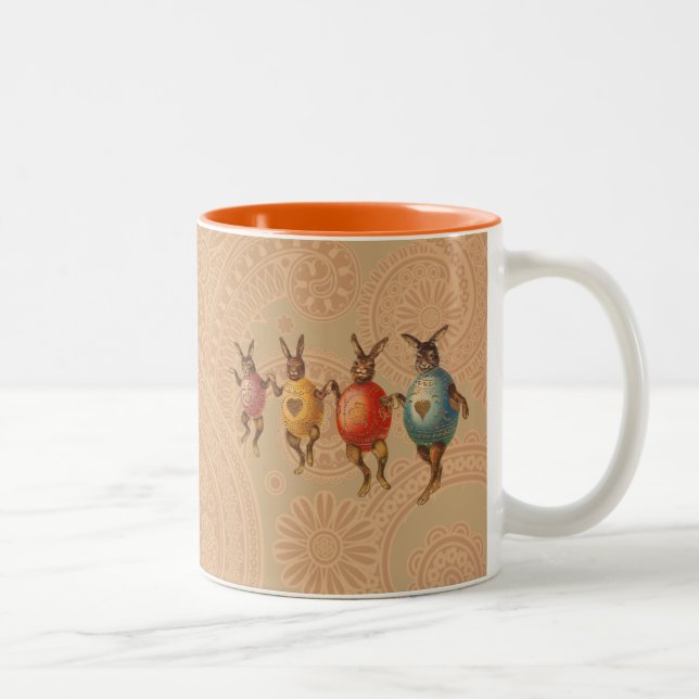 Tasse 2 Couleurs Lapin de Pâques Œufs Dansants (Droit)