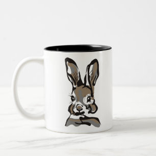 Tasse 2 Couleurs lapin de printemps vintage