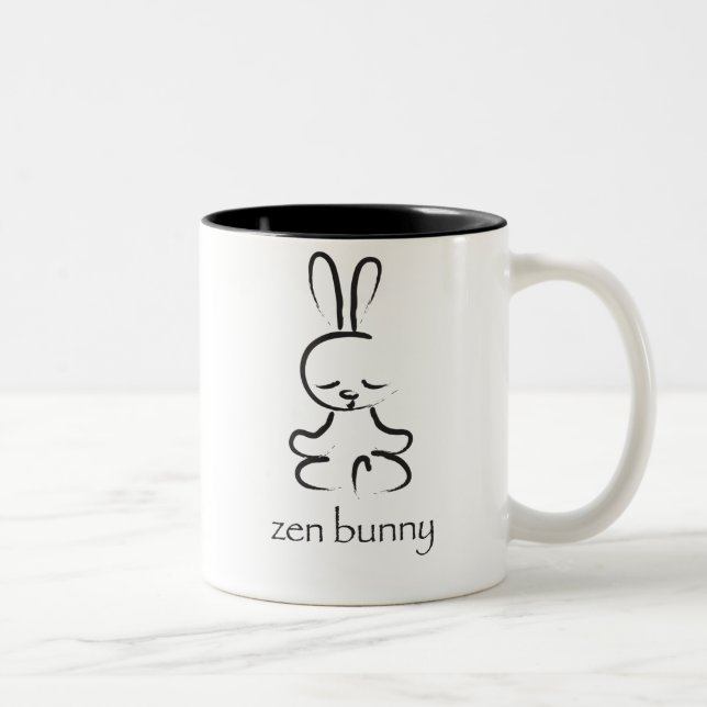 Tasse 2 Couleurs Lapin de zen (Droit)