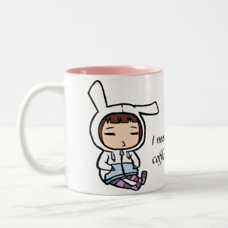 Tasse 2 Couleurs Lapin dépendant de café