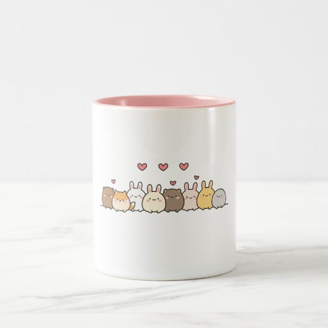 Tasse 2 Couleurs Lapin drôle (Centre)