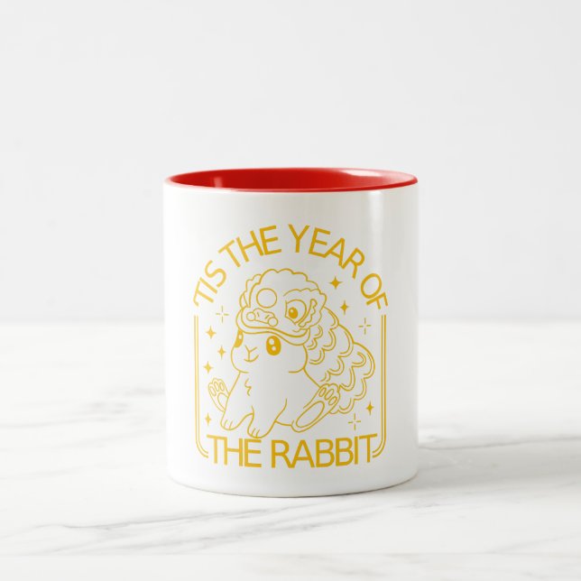 Tasse 2 Couleurs Lapin du zodiaque chinois (Centre)
