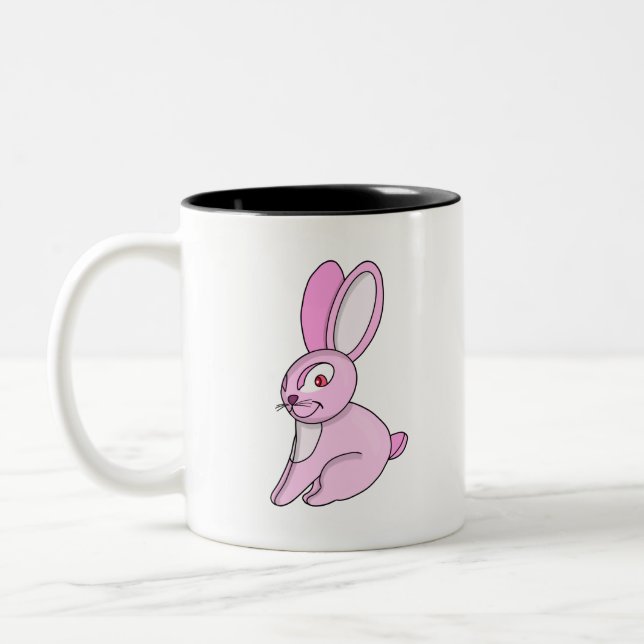Tasse 2 Couleurs Lapin Fluffy Cute (Gauche)