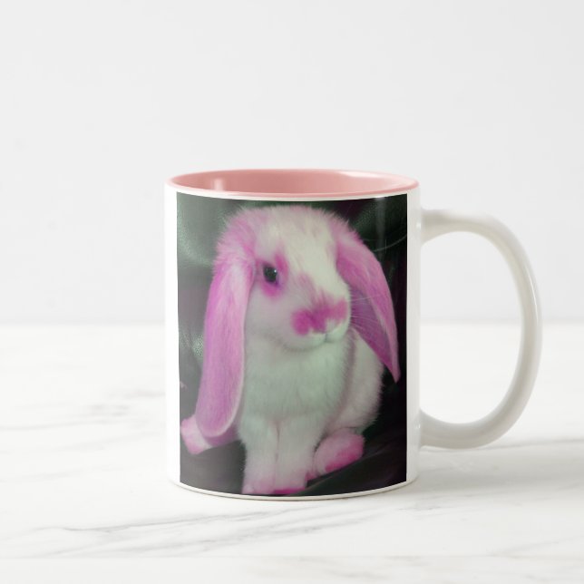 Tasse 2 Couleurs Lapin rose de roxy (Droit)
